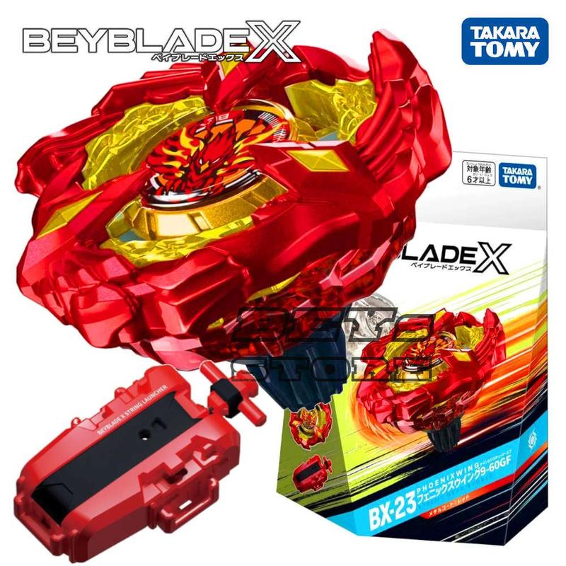 Beyblade X BX-23 Phoenix Wing 9-60GF - Takara Tomy - Conjunto Pião